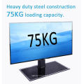 Factory Direct Tempered Glass TV Stand, 26" 32" 37" 42" 46" 50" 55" 60" 65" Height Adjustable LCD TV Wall Stand/